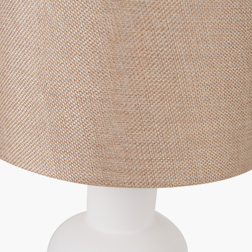 Aaliyah White Curved Bottle Ceramic Table Lamp